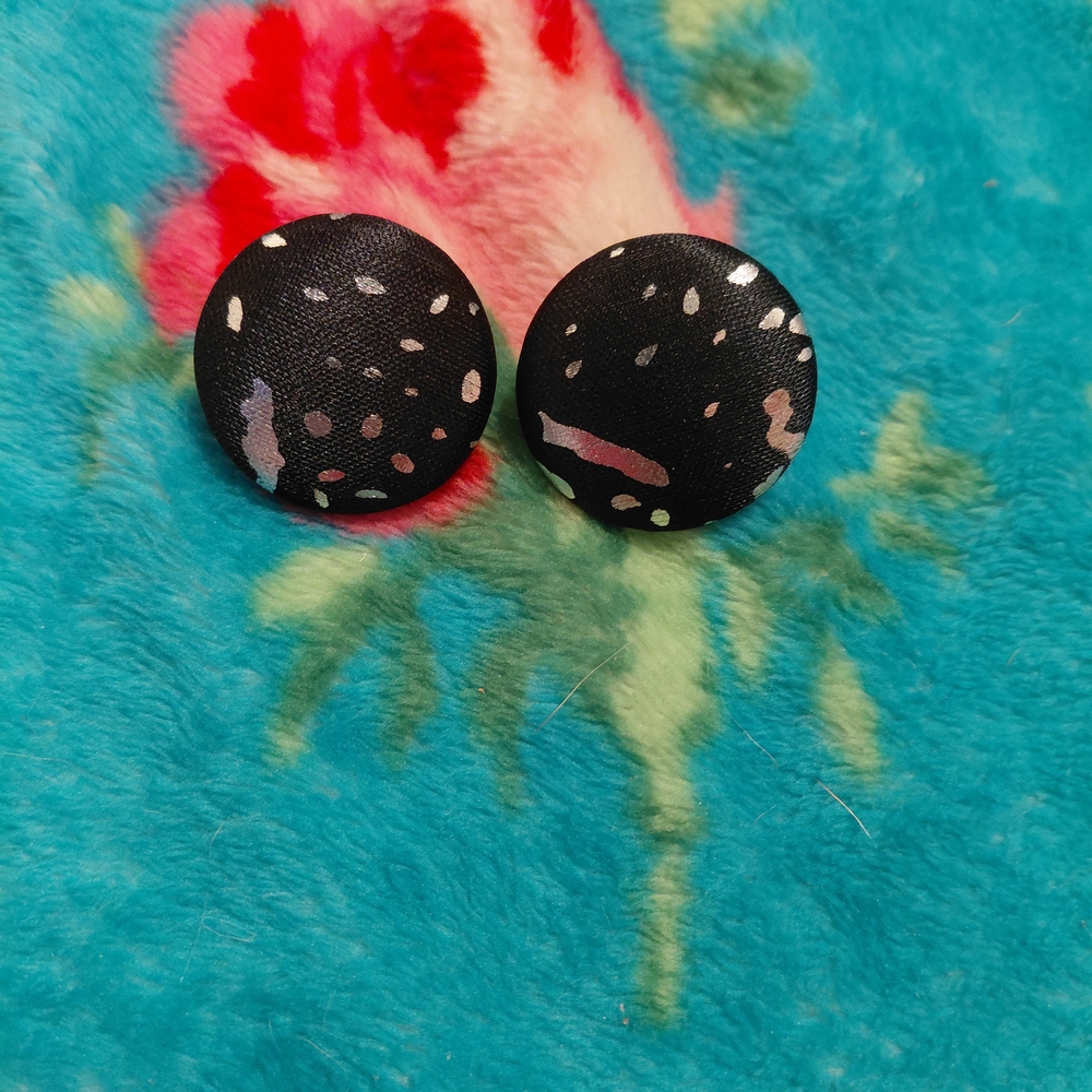 Black Polka Dot Earrings